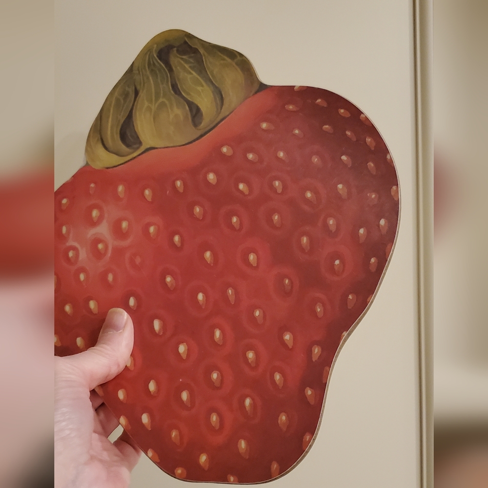 Vintage Wilscombe Strawberry Melamine, 11" Cutting Board,Made in England, EUC - Picture 12 of 14